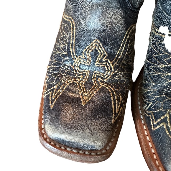 Corral Boots Kids Brown Tan Cross Size 11 - Picture 9 of 13